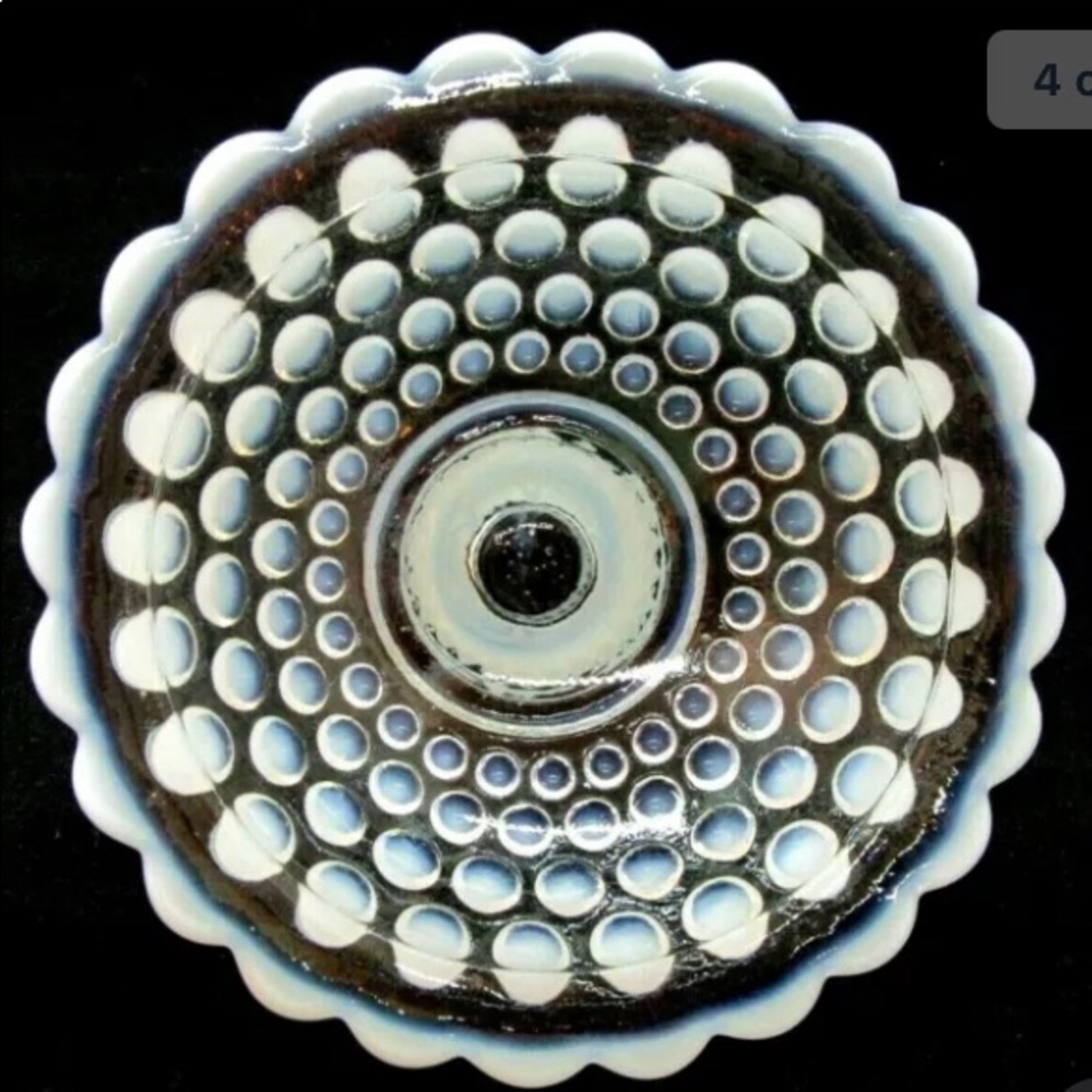 Vintage Fenton Moonstone Holder